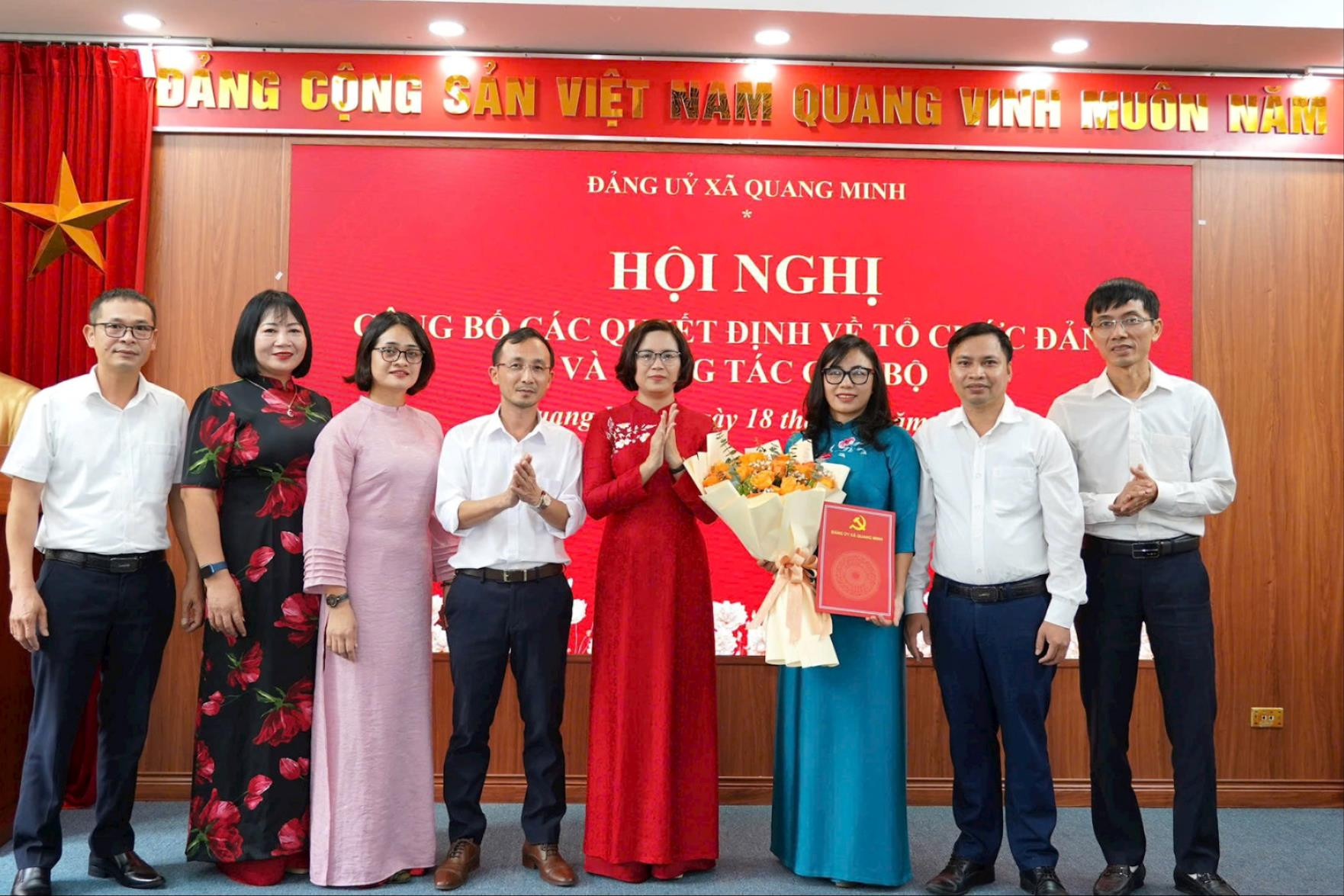 Xã Quang Minh: Kiện toàn tổ chức Đảng tại các trường học trong giai đoạn mới