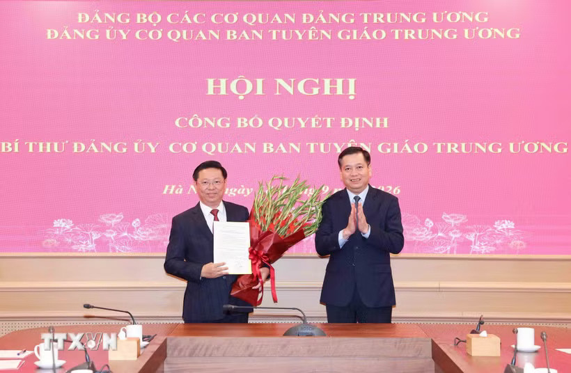 Đồng chí Trần Thanh Lâm giữ chức Bí thư Đảng ủy Cơ quan Ban Tuyên giáo Trung ương