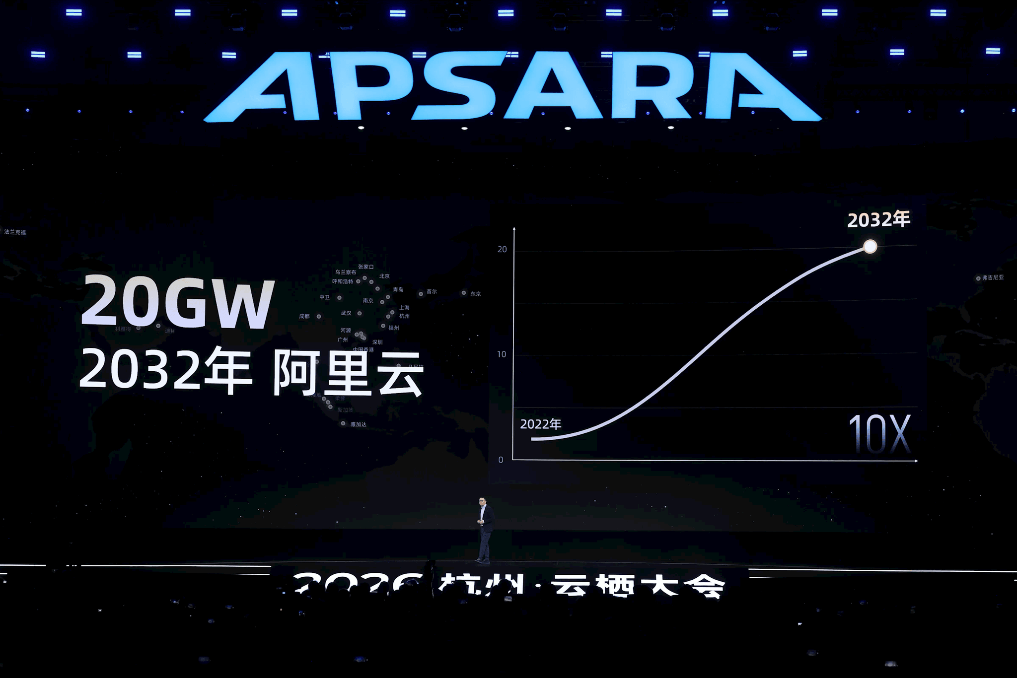 Ông Eddie Wu, CEO của Tập đoàn Alibaba, chia sẻ về kỷ nguyên “Trí tuệ máy tính” và lộ trình chiến lược sắp tới của tập đoàn tại Hội nghị Apsara năm nay. Ảnh: Alibaba