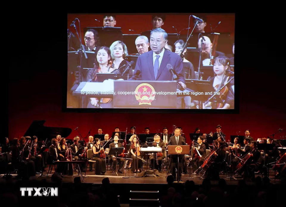 Tổng Bí thư, Chủ tịch nước Tô Lâm phát biểu. (Ảnh: Thống Nhất/TTXVN)