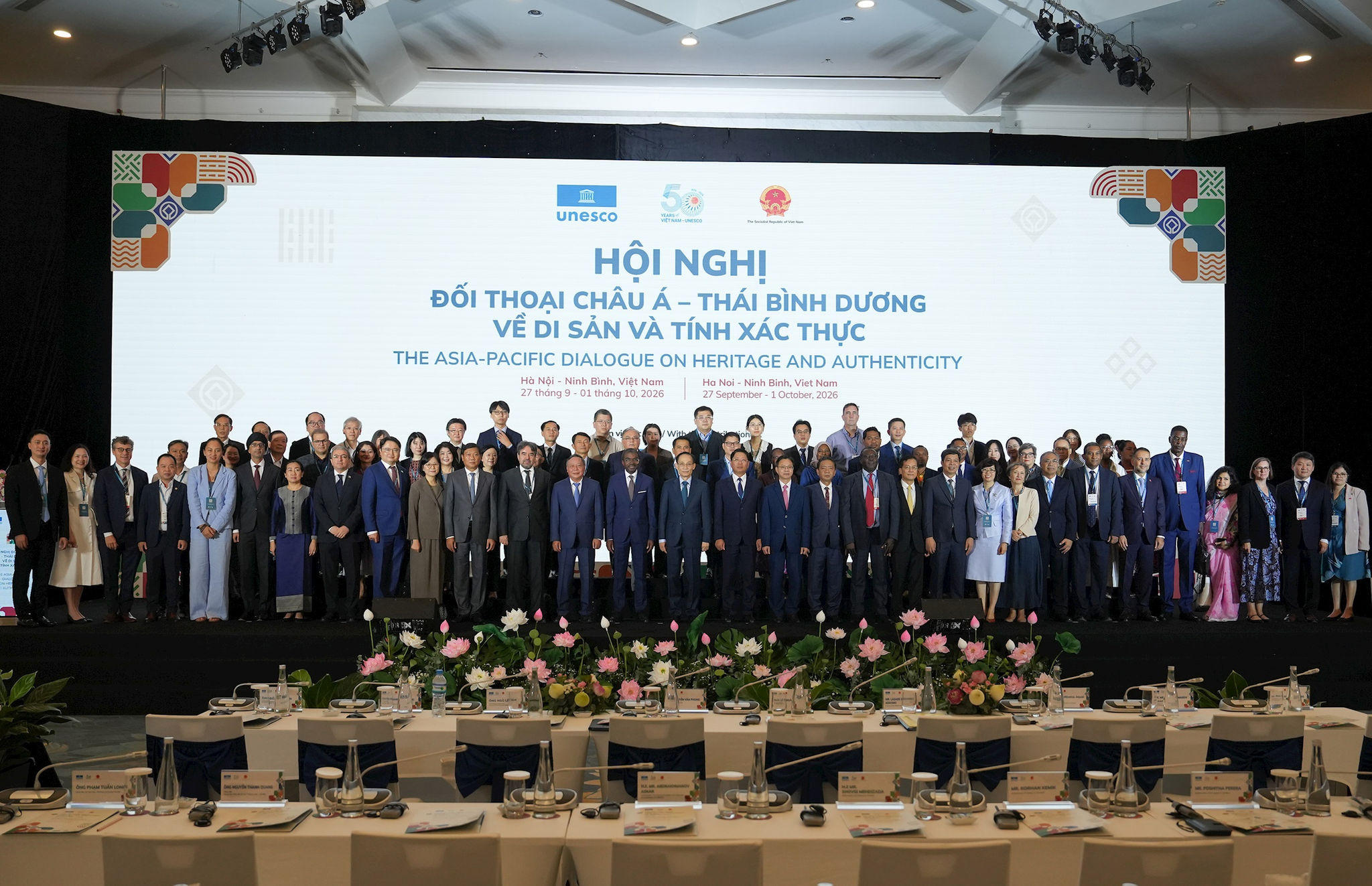 Hội nghị Đối thoại châu Á - Thái Bình Dương về di sản và tính xác thực khai mạc vào ngày 17-9 tại Hà Nội. Ảnh: Hoàng Linh.