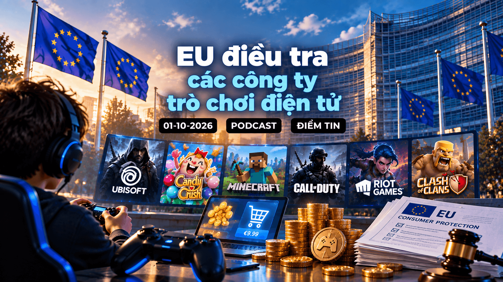 [PODCAST] Tin tức thế giới ngày 1-10: EU điều tra các công ty trò chơi điện tử