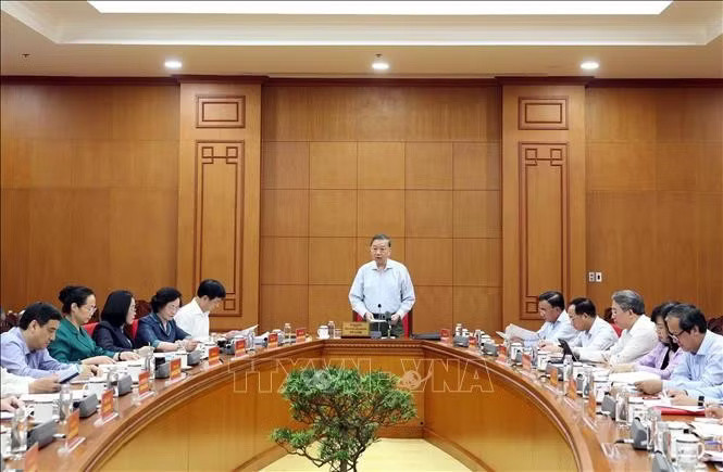 Tổng Bí thư, Chủ tịch nước Tô Lâm phát biểu chỉ đạo. Ảnh: Thống Nhất/TTXVN