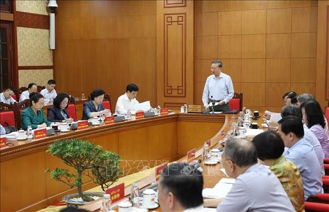 Tổng Bí thư, Chủ tịch nước Tô Lâm phát biểu chỉ đạo. Ảnh: Thống Nhất/TTXVN