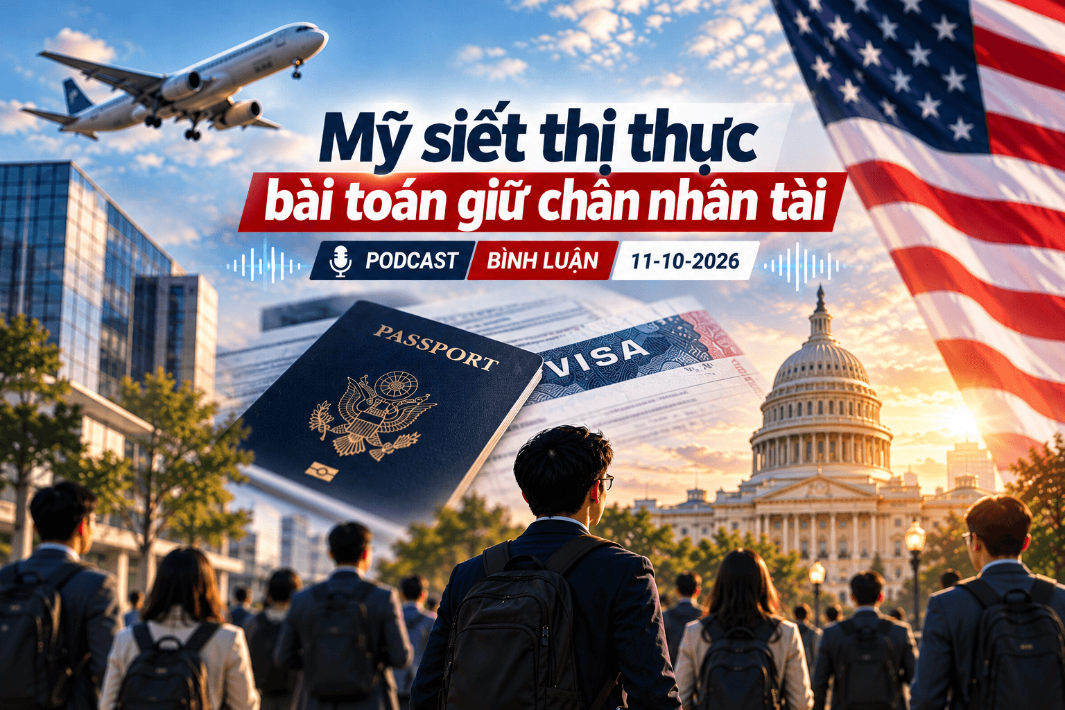 [PODCAST BÌNH LUẬN] Mỹ siết thị thực, bài toán giữ chân nhân tài