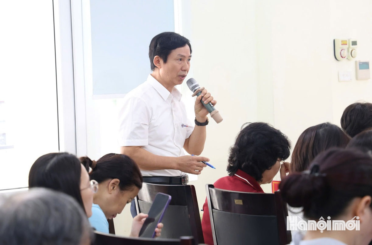 Đại biểu phát biểu tại hội nghị đối thoại. Ảnh: Tuấn Điệp