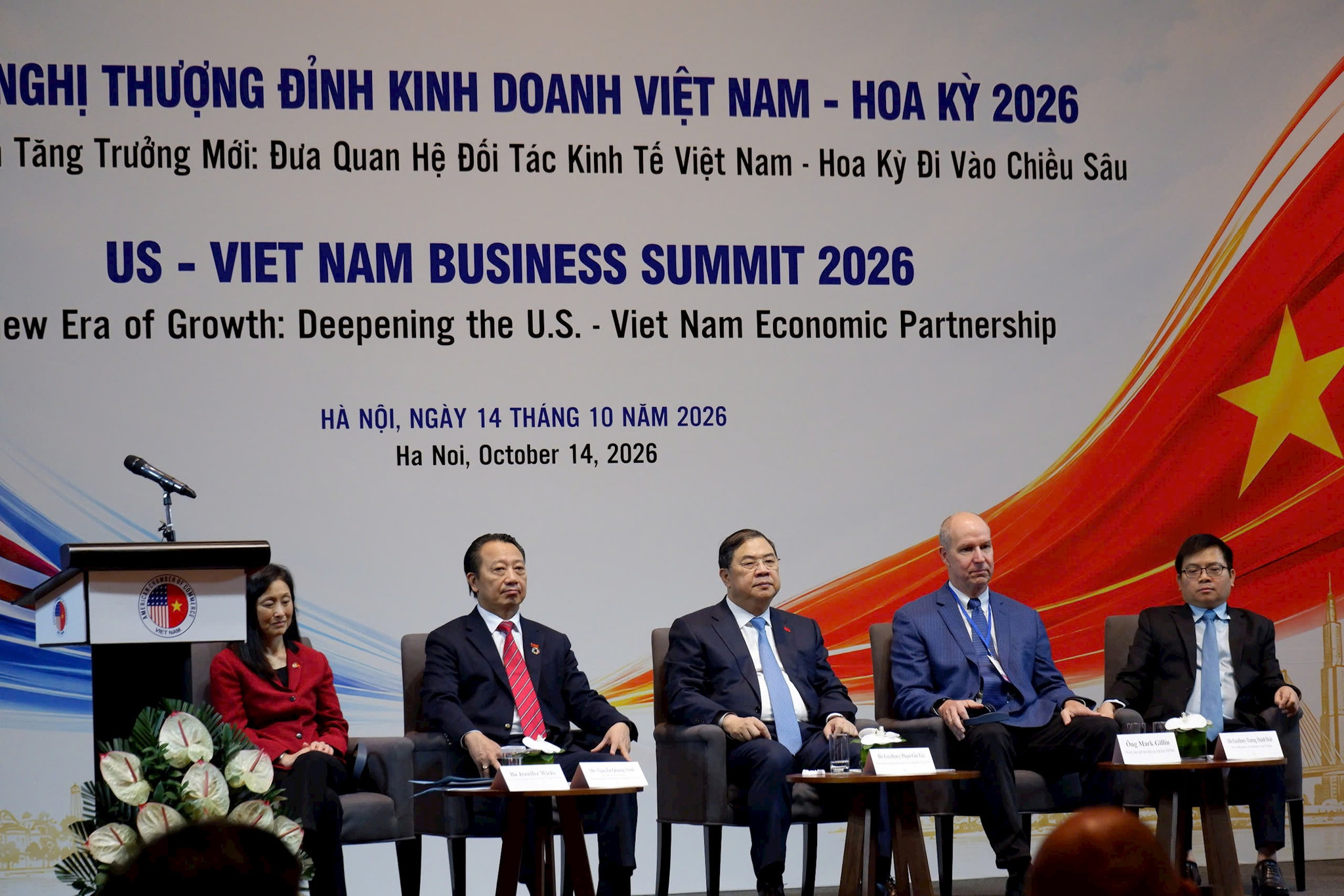 Phó Thủ tướng Phạm Gia Túc tham dự và chỉ đạo Hội nghị Thượng đỉnh Kinh doanh Việt Nam - Hoa Kỳ 2026. Ảnh: Đỗ Hương