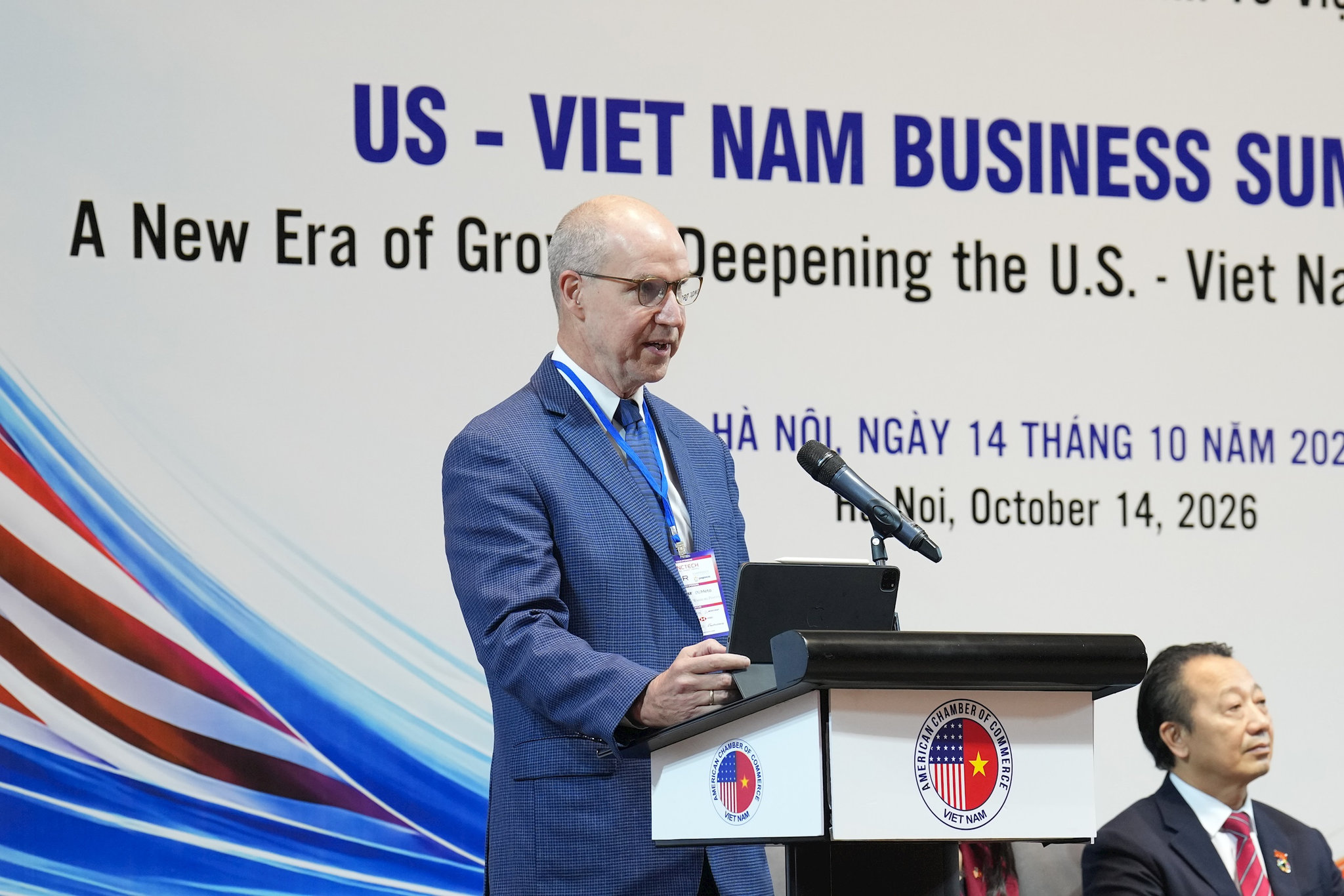 Ông Mark Gillin, Chủ tịch Ban Lãnh đạo Quốc gia của Hiệp hội Thương mại Hoa Kỳ tại Việt Nam. Ảnh: AmCham