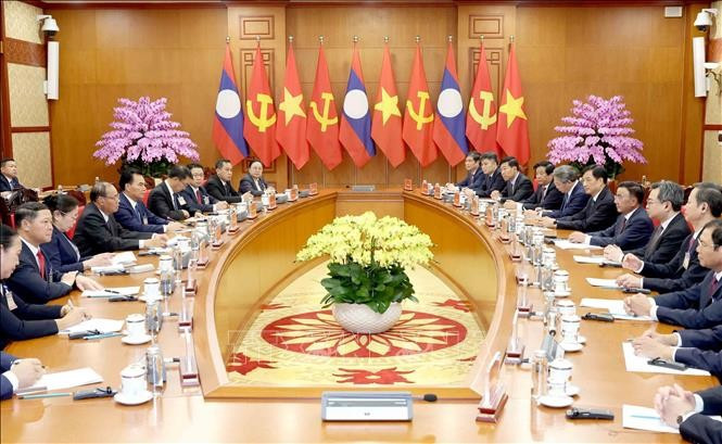 Quang cảnh hội đàm. Ảnh: Phương Hoa/TTXVN