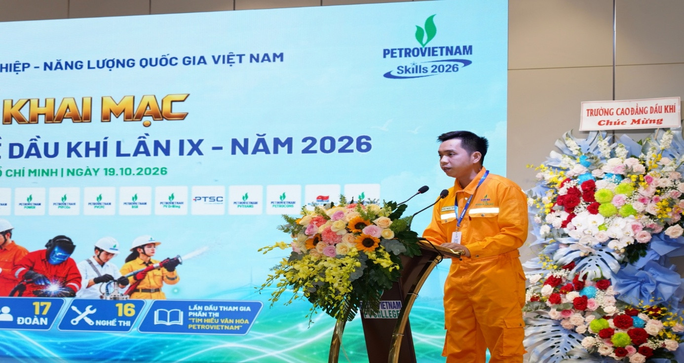 Hoàng Ngọc Quý, Kỹ sư Phòng Kỹ thuật Sản xuất, Chi nhánh Khí Đông Nam Bộ - Tổng công ty Khí Việt Nam (PVGAS). Ảnh: PETROVIETNAM