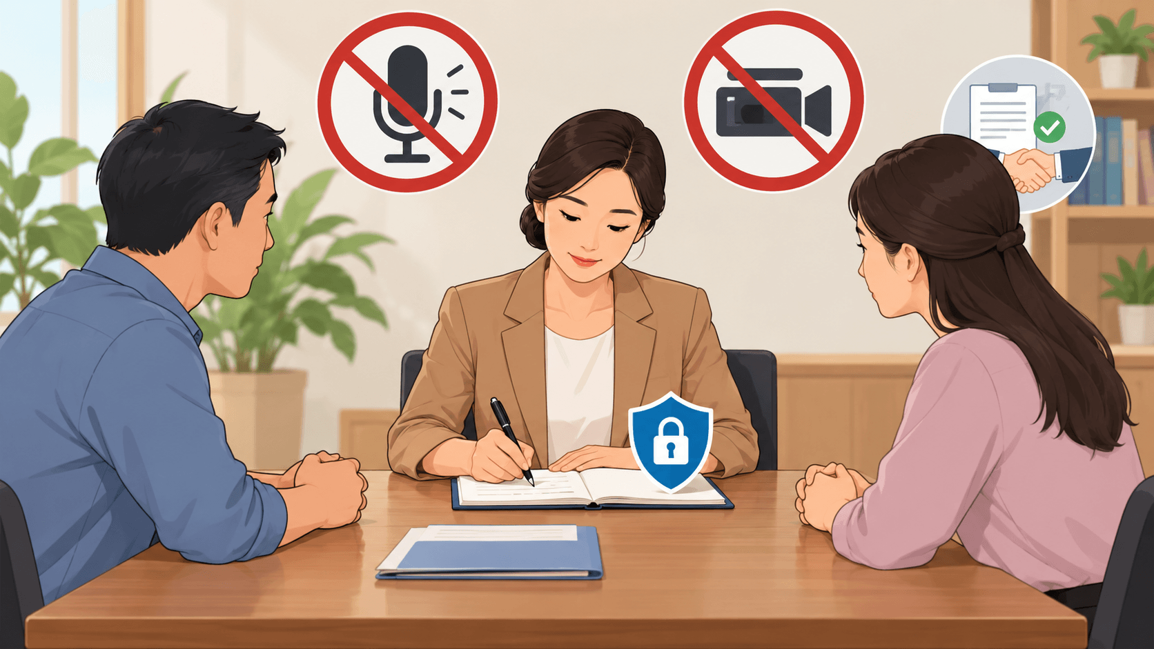 Hòa giải viên có trách nhiệm bảo mật nội dung ghi chép trong quá trình hòa giải, không được tự ý ghi âm, ghi hình khi chưa có sự thỏa thuận của các bên, trừ trường hợp pháp luật có quy định khác. Ảnh minh họa