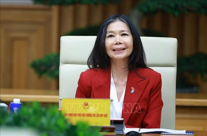 Bà Pauline Tamesis, Điều phối viên Thường trú Liên hợp quốc tại Việt Nam phát biểu. Ảnh: Dương Giang/TTXVN