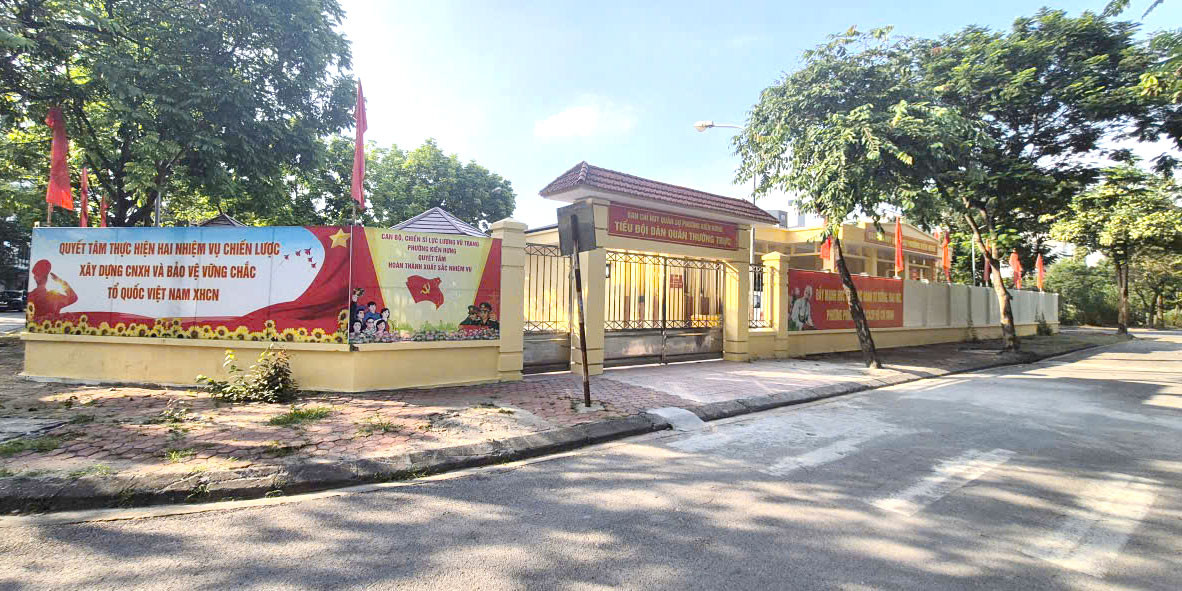 Công trình nâng cấp, cải tạo Ban Chỉ huy Quân sự phường đã được đưa vào sử dụng. Ảnh:KH