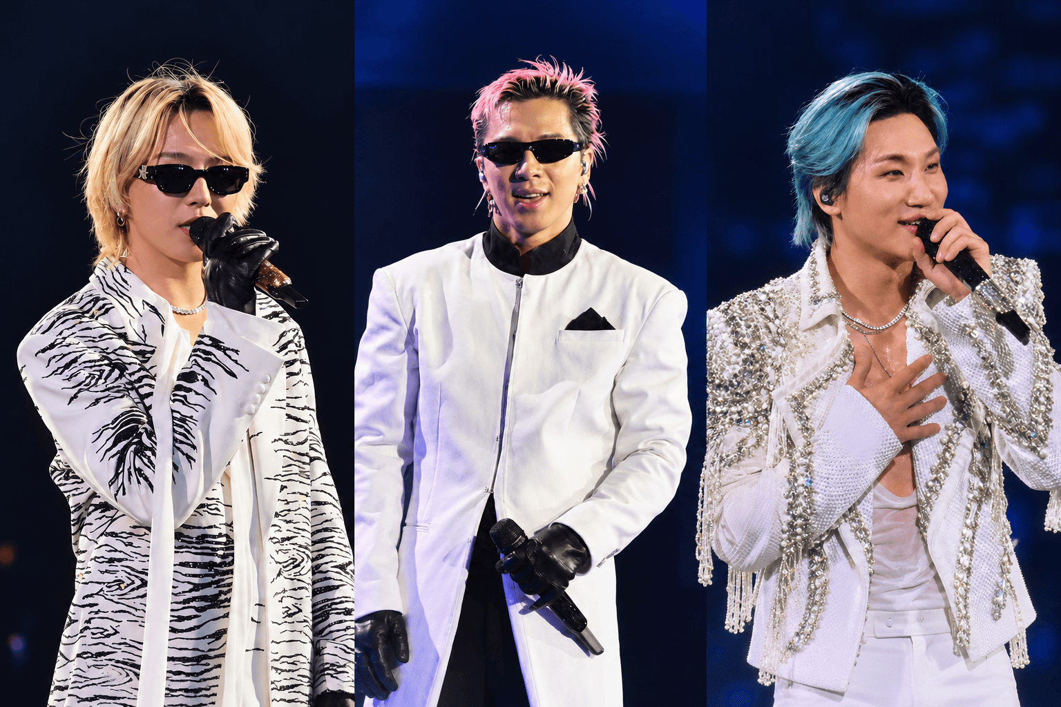 3 thành viên BIGBANG trong đêm diễn thứ 2 tại Hà Nội. Ảnh: Quỳnh Phương