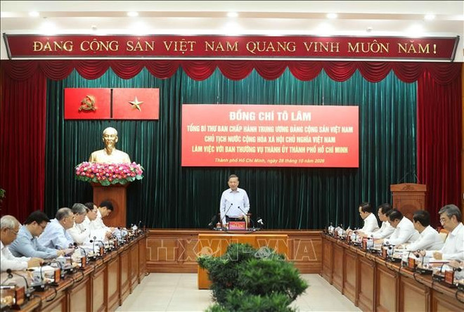 Tổng Bí thư, Chủ tịch nước Tô Lâm: TP Hồ Chí Minh nâng cao năng lực thực thi, giải quyết công việc đến kết quả cuối cùng