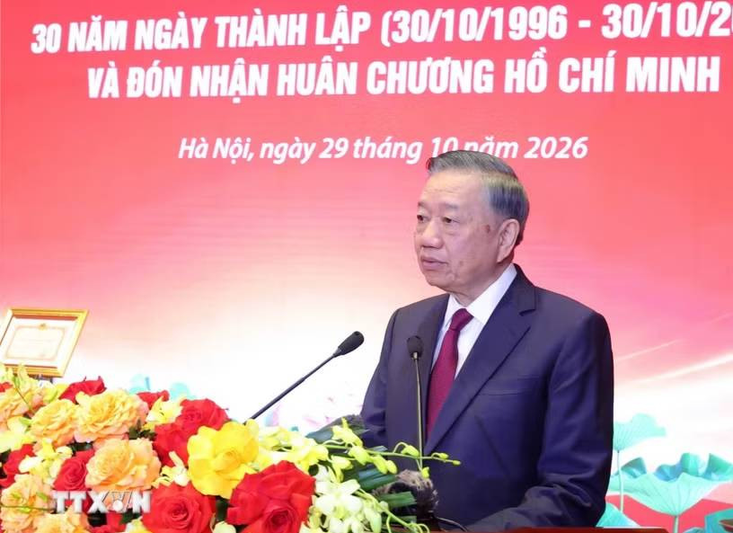 Tổng Bí thư, Chủ tịch nước Tô Lâm phát biểu chỉ đạo. Ảnh: Văn Điệp/TTXVN