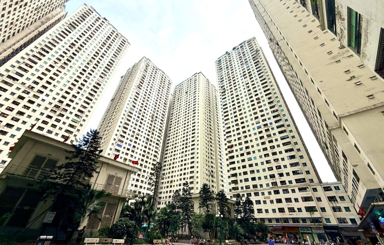 Tổ hợp chung cư HH Linh Đàm, phường Hoàng Liệt. Ảnh: NT