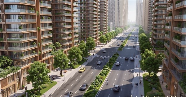 Phối cảnh dự án tái thiết khu đô thị Vĩnh Hưng, Hà Nội.