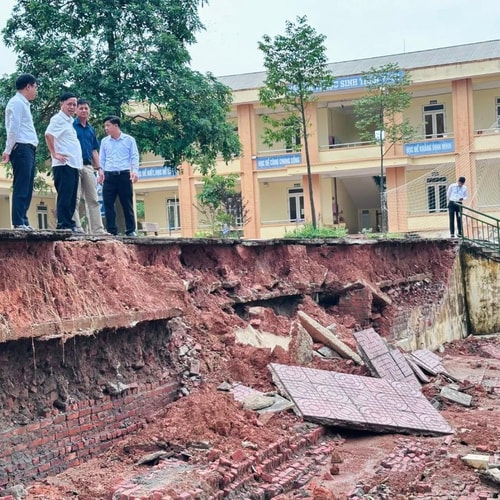 [Podcast] Hà Nội: Khắc phục gấp điểm sạt lở tại Trường Tiểu học Minh Quang B