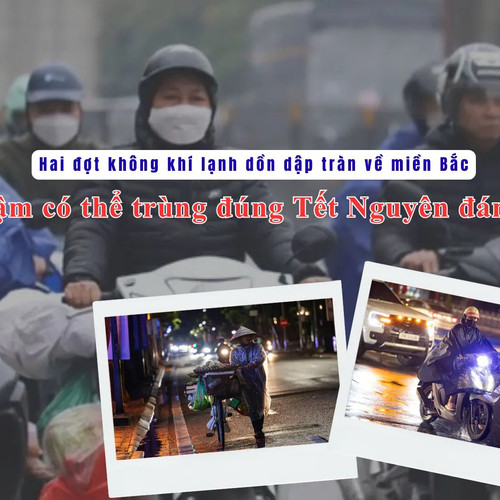 Hai đợt không khí lạnh dồn dập tràn về miền Bắc, rét đậm có thể trùng đúng Tết Nguyên đán 2026