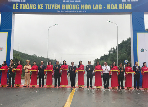 Chính thức thông xe tuyến đường Hòa Lạc - Hoà Bình và cầu Việt Trì - Ba Vì