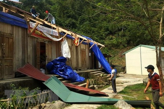 Dông lốc làm 185 ngôi nhà ở Lào Cai bị tốc mái và sập đổ hoàn toàn