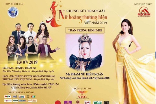 Sẽ thanh tra chương trình “Chung kết trao giải Nữ hoàng thương hiệu Việt Nam 2019”