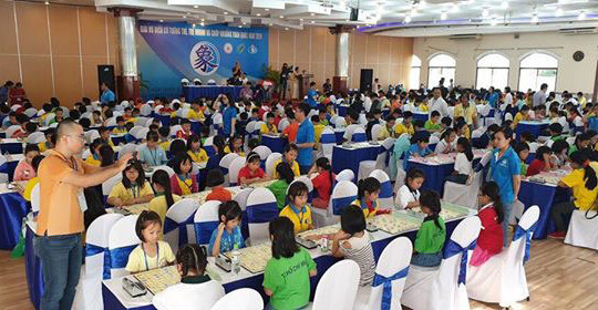 Gần 350 kỳ thủ tham dự Giải Cờ tướng trẻ toàn quốc