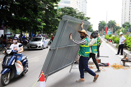 Hà Nội: Rào chắn nhiều tuyến đường để xây dựng đường đua F1
