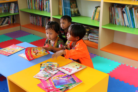 Học sinh Thủ đô hỗ trợ mở thư viện tại Bát Xát, Lào Cai