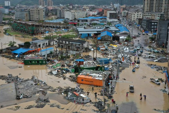 Siêu bão Lekima lần thứ hai đổ bộ Trung Quốc, hàng triệu người bị ảnh hưởng