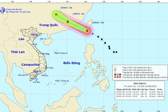 Các tỉnh, thành phố từ Quảng Ninh-Bình Định chủ động ứng phó với bão Bailu