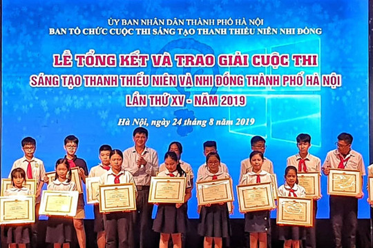 Hà Nội trao thưởng 86 sản phẩm sáng tạo của thanh thiếu nhi