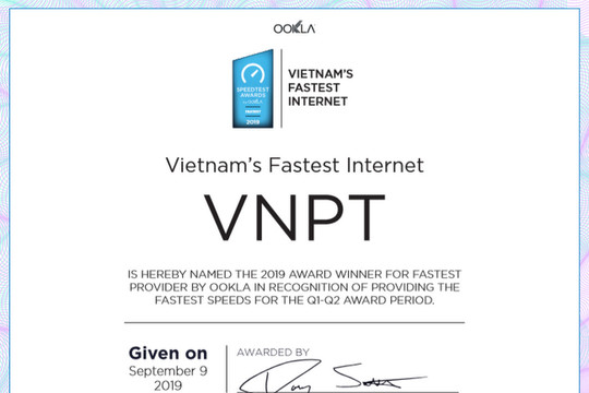 VNPT là nhà mạng có tốc độ internet số 1 Việt Nam