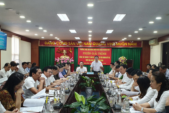 Thường trực HĐND quận Hoàng Mai tổ chức phiên giải trình về trật tự đô thị