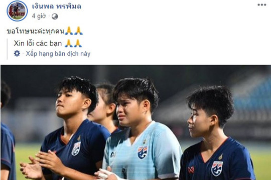 Cầu thủ U19 Thái Lan òa khóc sau trận thua Việt Nam