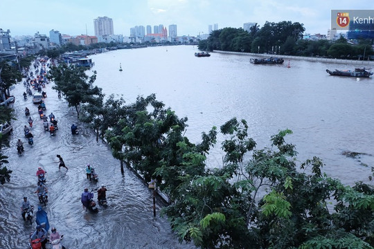Chiều nay, nhiều tuyến đường tại thành phố Hồ Chí Minh sẽ ngập nặng do triều cường