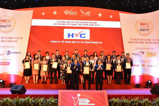 HVC Group được vinh danh Top 500 doanh nghiệp lợi nhuận tốt nhất Việt Nam 2019