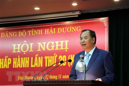 Ông Phạm Xuân Thăng được bầu làm Phó Bí thư Thường trực tỉnh Hải Dương