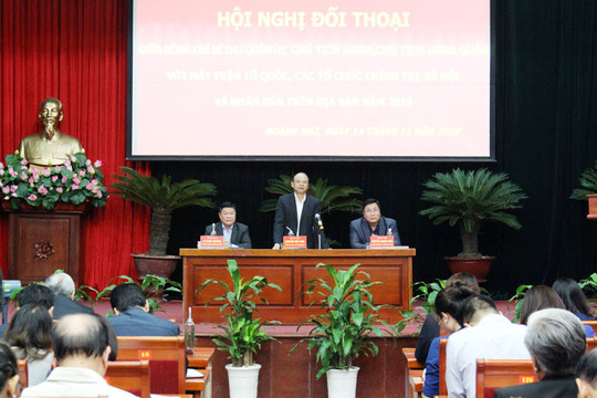 18 ý kiến của nhân dân được gửi đến lãnh đạo quận Hoàng Mai