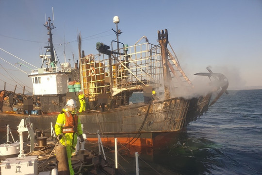Sáu thuyền viên Việt Nam mất tích trong vụ cháy tàu cá ở Hàn Quốc