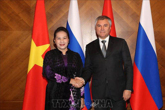 Chủ tịch Quốc hội Nguyễn Thị Kim Ngân hội đàm với Chủ tịch Duma Quốc gia Liên bang Nga