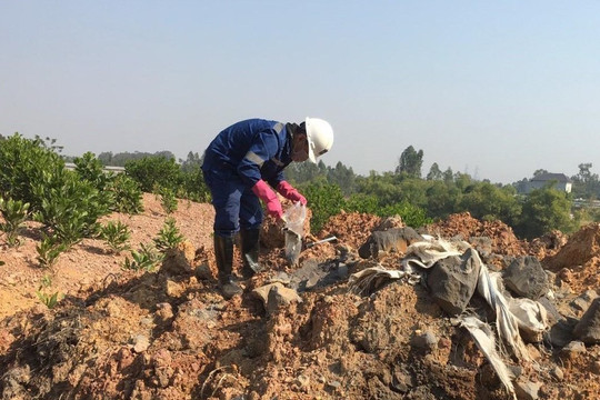 Xác minh, xử lý nghiêm đối tượng chôn lấp chất thải nguy hại tại Sóc Sơn