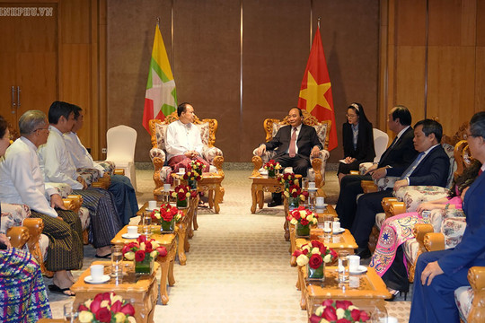 Thủ tướng tiếp Chủ tịch Hội Hữu nghị Myanmar-Việt Nam