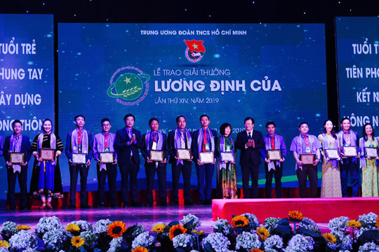 34 thanh niên xuất sắc nhận Giải thưởng Lương Định Của