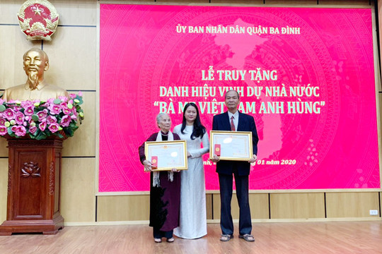 Quận Ba Đình: Truy tặng danh hiệu “Bà mẹ Việt Nam Anh hùng”