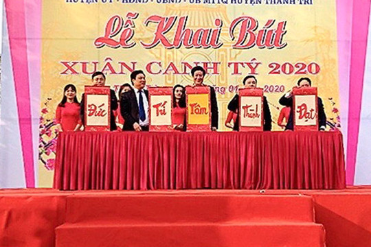 Huyện Thanh Trì tổ chức lễ khai bút Xuân Canh Tý