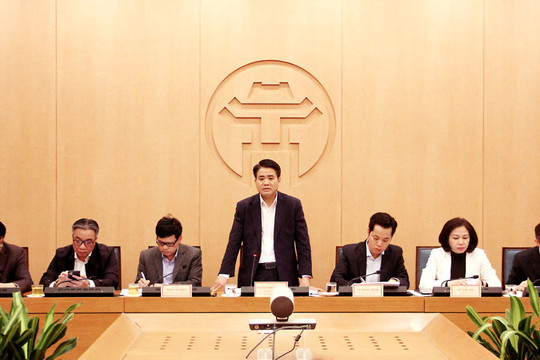 Đồng chí Nguyễn Đức Chung chủ trì họp Ban Chỉ đạo Xây dựng chính quyền điện tử thành phố