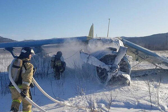 Nga: Rơi máy bay hạng nhẹ khiến 7 người bị thương