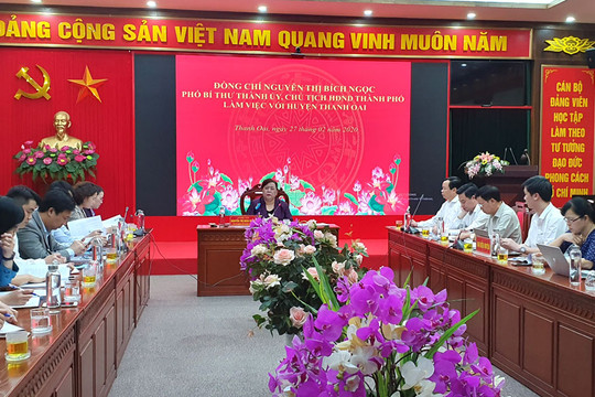 Kiểm tra công tác chuẩn bị đại hội đảng bộ các cấp tại huyện Thanh Oai